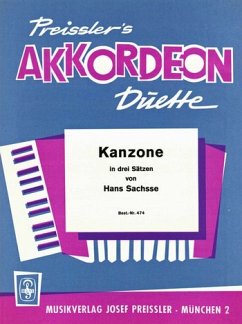 Cover Kanzone in 3 Sätzen für 2 Akkordeons Spielpartitur