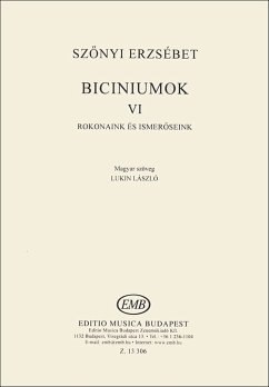 Szönyi Erzsébet Biciniums Our Relatives and Acquaintances Children's Choir Collection