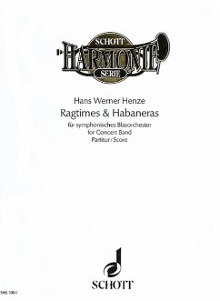 Cover RAGTIMES AND HABANERAS FUER SYM- PHONISCHES BLASORCHESTER PARTITUR SCHOTT HARMONIE SERIE
