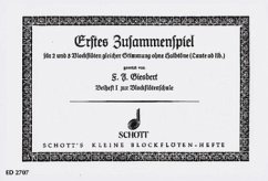 Cover Erstes Zusammenspiel für 2 und 3 Blockflöten gleicher Stimmung Spielpartitur