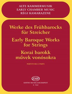 Cover Werke des Frühbarock Trios und Quartette für Streicher mit Bc Partitur und Stimmen