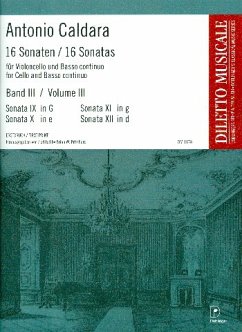 Cover 16 Sonaten Band 3 (Nr.9-12) für Violoncello und Bc