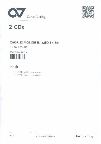 Chorissimo green Medien-Paket (Playback-CD und Audio-CD)