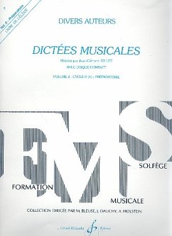 Cover Dictées musicales vol.2 cycle 2 (a) - préparatoire livre de l'élčve