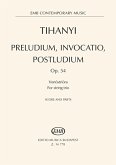 Preludium, Invocatio und Postludium op.54 für Violine, Viola und Violoncello Partitur und Stimmen