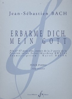 Cover Erbarme dich mein Gott BWV244 pour piano