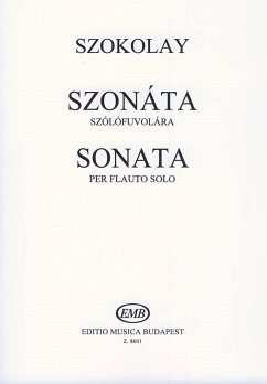 Cover Szokolay Sándor Sonata for flute solo Flute