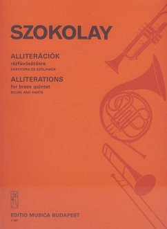 Cover Szokolay Sándor Alliterations for brass quintet Brass Quintet