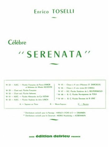 Célčbre sérenata op.6 pour baryton et piano (fr/it) no.22 c Célčbre sérenata op.6 pour baryton et piano (fr/it) no.22 c
