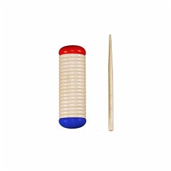 Red & Blue Wooden Guiro Shaker