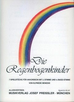 Cover Die Regenbogenkinder 7 leichte bis mittelschwere Stücke für Akkordeon (mit 2. Stimme)