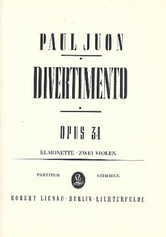 Divertimento op.34 für Klarinette und 2 Violen Partitur und Stimmen