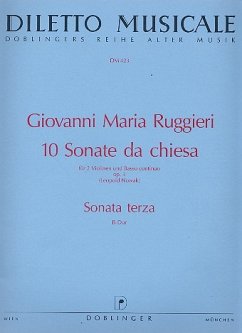 Sonata terza B-Dur op.3,3 für 2 Violinen und Bc Partitur und Stimmen