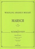 Marsch C-Dur KV480,1 für Flöte, Oboe, Klarinette, Horn und Fagott Partitur und stimmen