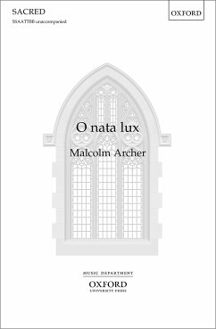 O nata lux for mixed chorus score