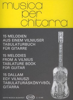 Cover : 15 Melodies from a Vilnius Tabulature Book Guitar