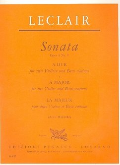 Cover Sonate A-Dur op.4,6 für 2 Violinen und Bc