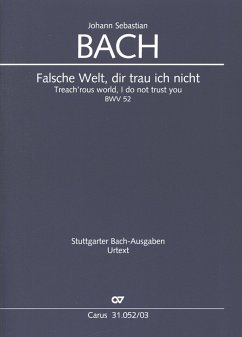 Falsche Welt dir trau ich nicht Kantate Nr.52 BWV52 Studienpartitur (dt/en)