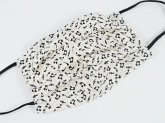 Gesichtsmaske mit Musik Design 36 - Noten schwarz auf weiß 18,5 x 9,5 cm Gesichtsmaske mit Musik Design 36 - Noten schwarz auf weiß 18,5 x 9,5 cm