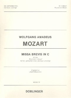 Missa brevis C-Dur KV258 für gem Chor und Orchester Orgelauszug