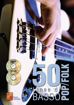 Cover Bruno Tazzino: 50 Linee Di Basso Pop/Folk Bass Guitar Buch + CD + CD-ROM