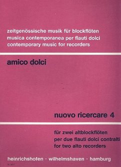 Cover Nuovo ricercare 4 für 2 Altblockflöten Spielpartitur