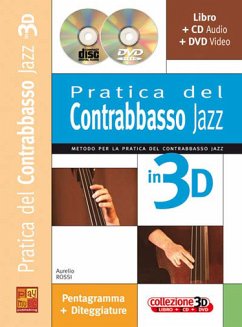 Cover Aurelio Rossi, Pratica del Contrabbasso Jazz in 3D Double Bass Buch + CD + CD-ROM