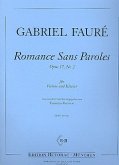 Romance sans paroles op.17,2 für Violine und Klavier