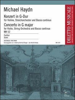 Konzert G-Dur MH52 für Violine, Streichorchester und Bc Partitur