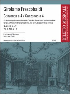 Canzonen a 4 Band 2 (Nr.5-10) für flexibles Ensemble (SATB) und Bc Partitur und Stimmen