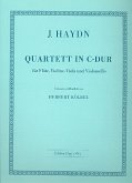 Quartett C-Dur für Flöte, Violine, Viola und Violoncello 4 Stimmen