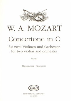 Concertone in C for two violins and orchestra K. 190 Violin and Piano