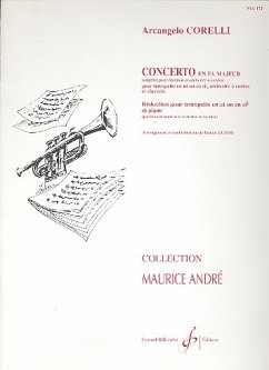 Concerto fa majeur pour trompette et orchestre a cordes et piano pour trompette et piano