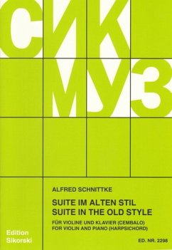 Cover Suite im alten Stil für Violine und Klavier
