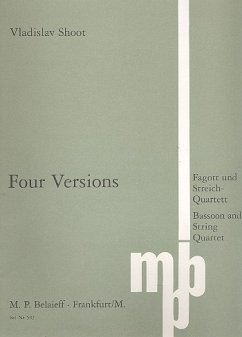 Cover Four Versions für Fagott und Streichquartett ( 1990) Partitur+Stimmen
