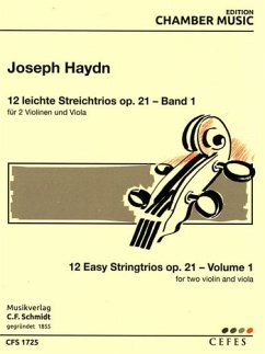 Cover 12 leichte Streichtrios op.21 Band 1 (Nr.1-6) für 2 Violinen und Violoncello Stimmen