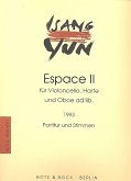 Espace 2 für Violoncello, Harfe und Oboe ad lib. Partitur und Stimmen