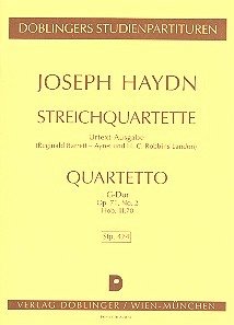 Streichquartett G-Dur op.71,2 Hob. III:70 Studienpartitur