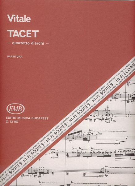 Vitale, Corrado Tacet quartetto d'archi String Quartet Vitale, Corrado Tacet quartetto d'archi String Quartet