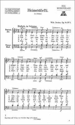Cover Decker, Wilhelm Heimetdoerfli gemischter Chor
