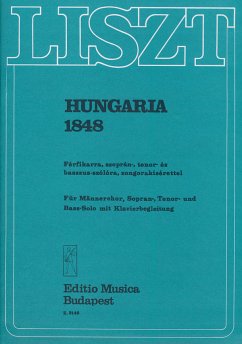 Cover Liszt Ferenc Hungaria 1848 Für Männerchor, Sopran-, Tenor- und Bass-Solo mit Klavierbegleitung Lower Voices and Accompaniment