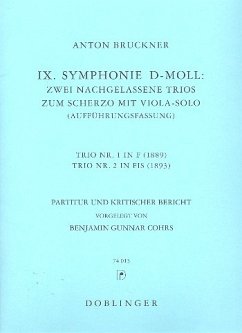 Sinfonie d-Moll Nr.9 2 nachgelassene Trios zum Scherzo mit Viola Solo