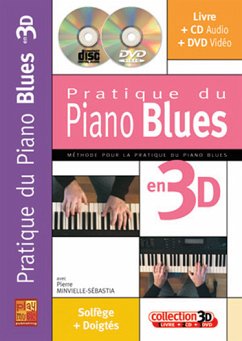 Pierre Minvielle-Sébastia, Pratique du Piano Blues en 3D Klavier Buch + CD + CD-ROM