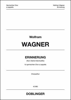 Cover Erinnerung für gem Chor a cappella Partitur