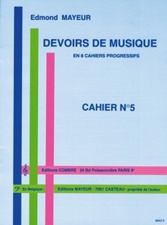 MAYEUR Edmond Devoirs de musique cahier 5 formation musicale Partition