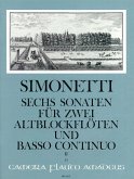 6 Sonaten op.2 Band 2 (Nr.4-6) für 2 Altblockflöten (Fl) und Bc