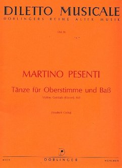 Cover Tänze für Oberstimme und Bass für Violine, Cembalo und Bass Partitur und Stimmen