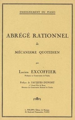 Cover EXCOFFIER Lucien Abrégé rationnel de mécanisme quotidien piano Partition