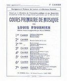 FOURNIER Louis Cours primaire de musique cahier 4 formation musicale Partition