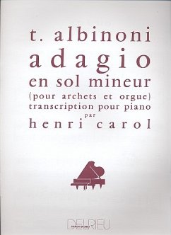 Cover Adagio sol mineur Transcription pour piano